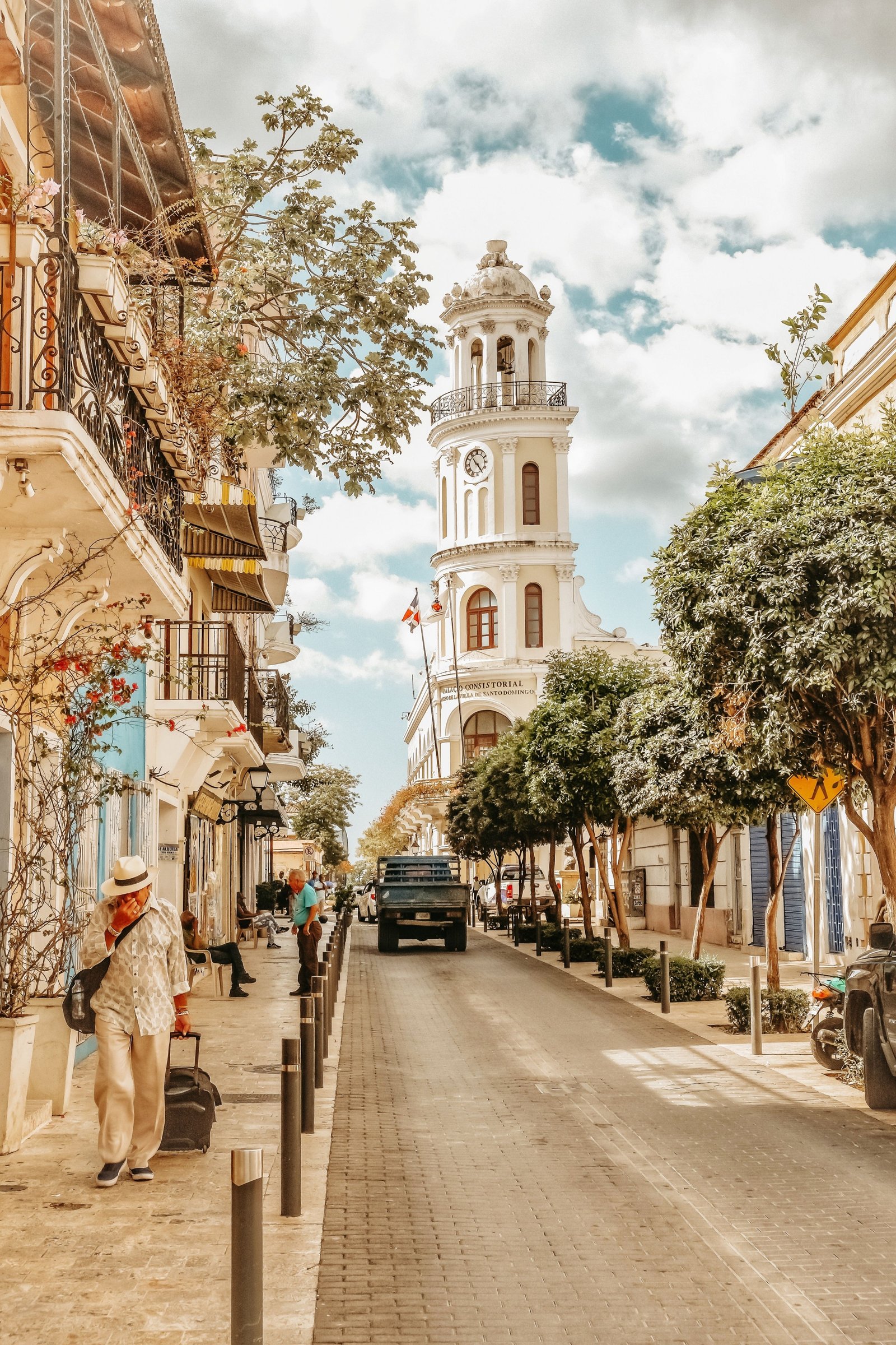 Colonial street in Santo Domingo